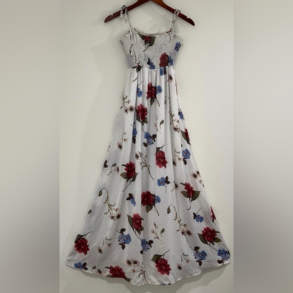 Show Me Your Mumu Smoked Maxi Dress ~ in Florence Floral Silky Dots